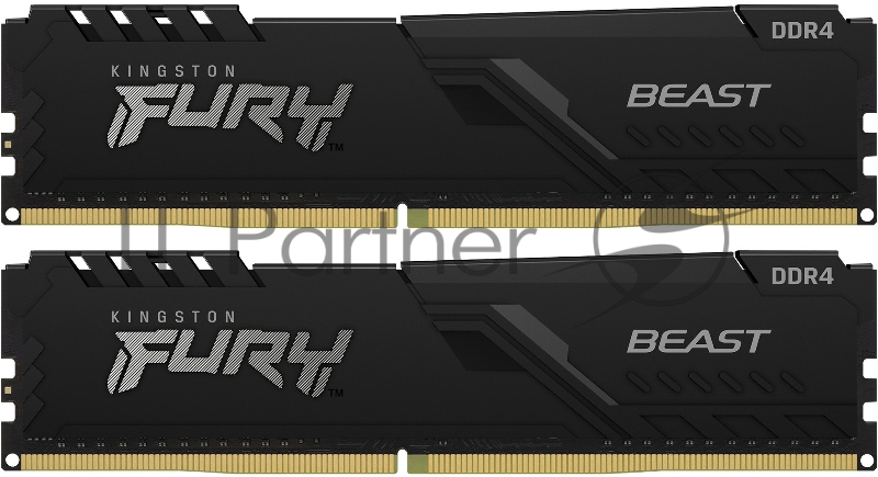 Память оперативная Kingston 32GB 3600MHz DDR4 CL18 DIMM (Kit of 2) FURY Beast Black