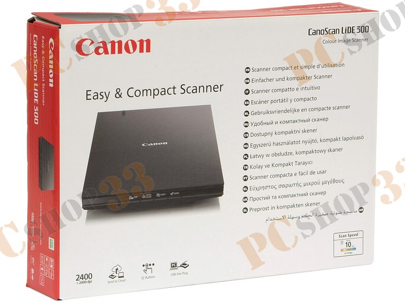 Сканер Canon CanoScan LiDE 300 A4, 2400x2400dpi, черный (USB2.0)