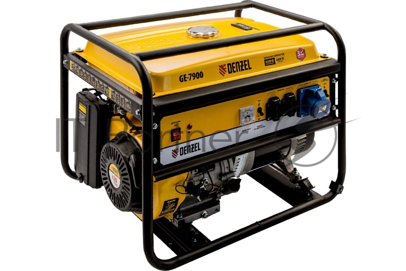 Генератор бензиновый DENZEL GE 7900 6,5 кВт, 220В/50Гц, 25 л, 94638