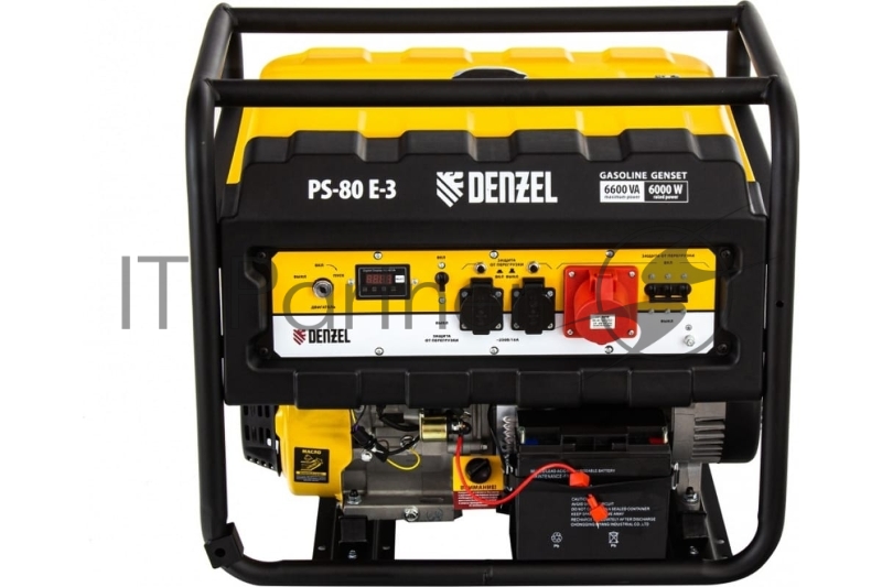 Генератор бензиновый DENZEL PS 80 E-3, 6,5 кВт, 400В, 25л 946954