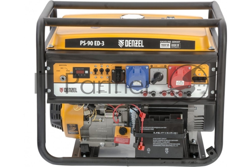 Генератор бензиновый DENZEL PS 90 ED-3, 9,0кВт 946944