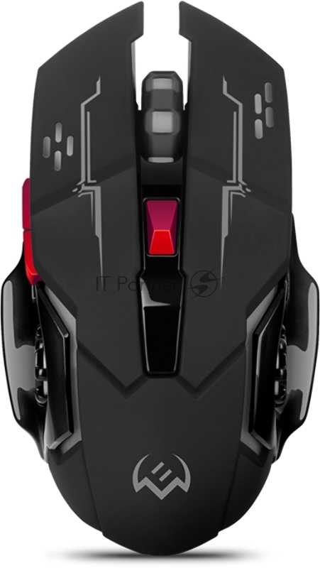 Мышь SVEN RX-G930W / USB / WIRELESS / 800-2400DPI/ подсветка/ кнопки 5+1/ встроенный аккум. / OPTICAL / BLACK