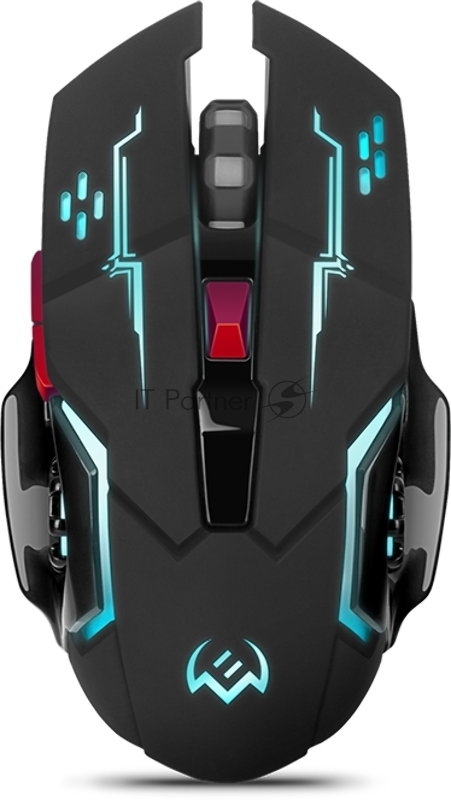 Мышь SVEN RX-G930W / USB / WIRELESS / 800-2400DPI/ подсветка/ кнопки 5+1/ встроенный аккум. / OPTICAL / BLACK