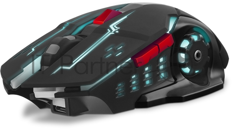 Мышь SVEN RX-G930W / USB / WIRELESS / 800-2400DPI/ подсветка/ кнопки 5+1/ встроенный аккум. / OPTICAL / BLACK