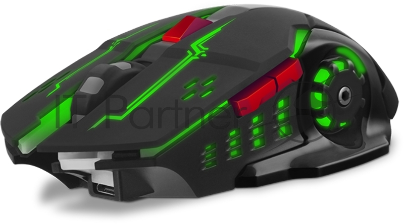 Мышь SVEN RX-G930W / USB / WIRELESS / 800-2400DPI/ подсветка/ кнопки 5+1/ встроенный аккум. / OPTICAL / BLACK