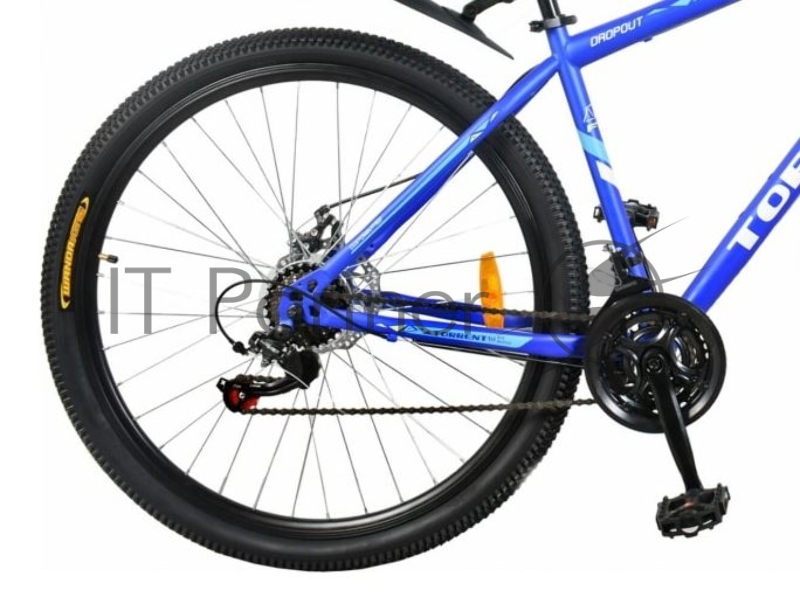Велосипед Torrent Impulse (рама СТАЛЬ 18, внедорожный, 21 скорость, SHIMANO, колеса 29д)29 / 18 сталь/ Матовый синий