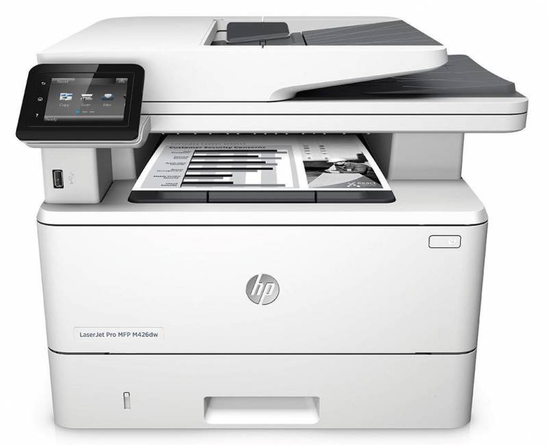 МФУ HP LaserJet Pro MFP M426dw A4, лазерный, принтер + сканер + копир, ЖК 3.0, белый (USB2.0, LAN, WiFi)