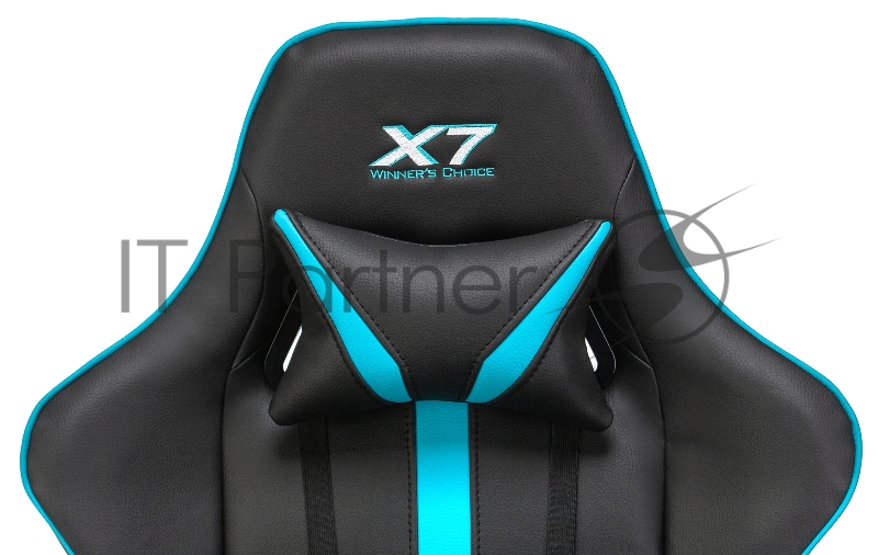 Кресло игровое A4Tech X7 GG-1200 черный/голубой искусственная кожа крестовина пластик