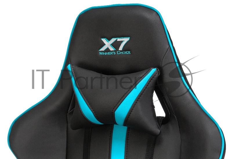 Кресло игровое A4Tech X7 GG-1200 черный/голубой искусственная кожа крестовина пластик