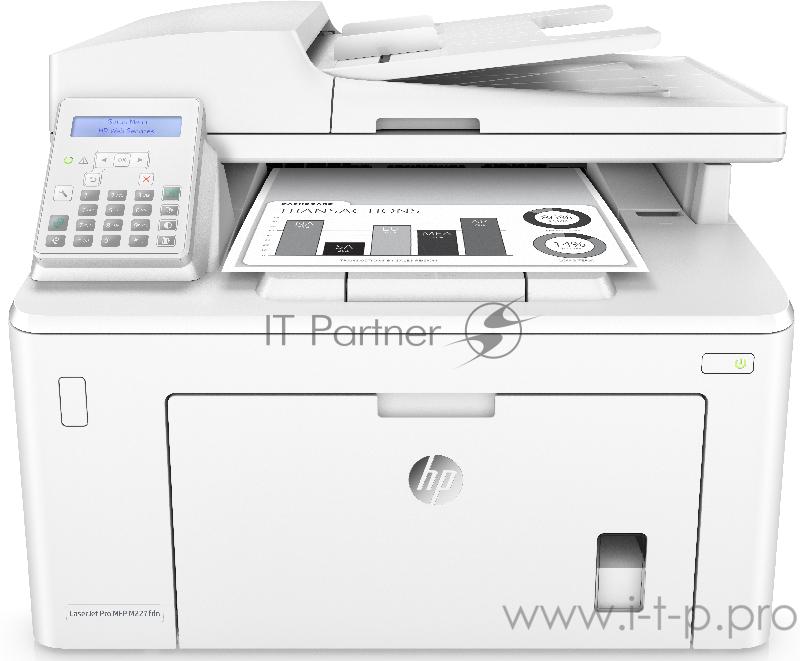 МФУ HP LaserJet Pro MFP M227fdn A4, лазерный, принтер + сканер + копир + факс, ЖК, белый (USB2.0, LAN)