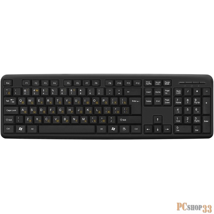 Клавиатура ExeGate EX287138RUS Professional Standard LY-405 (USB, полноразмерная, 105кл., Enter большой, длина кабеля 1,5м, черная, Color box)