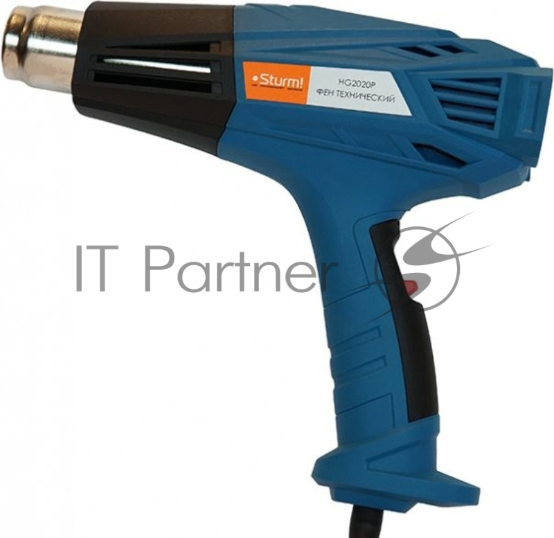 Фен технический, 2000 Вт, 450/600C, 250/500л/мин, 4 насадки Sturm HG2020P