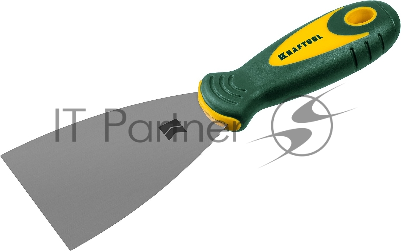 Шпательная лопатка KRAFTOOL с 2-компонент ручк, профилиров нержав полотно, 75мм