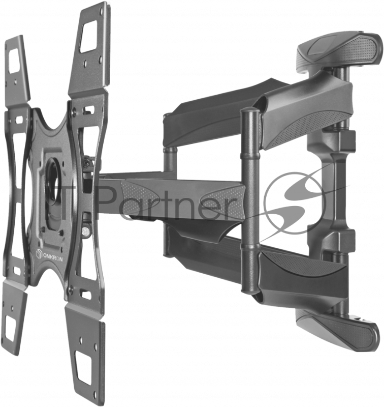 Кронштейн ONKRON Кронштейн ONKRON/ 32-60 макс 400*400, наклон -5°/+8° поворот ±140° Макс нагрузка 45,5кг, от стены 49-491мм, черный