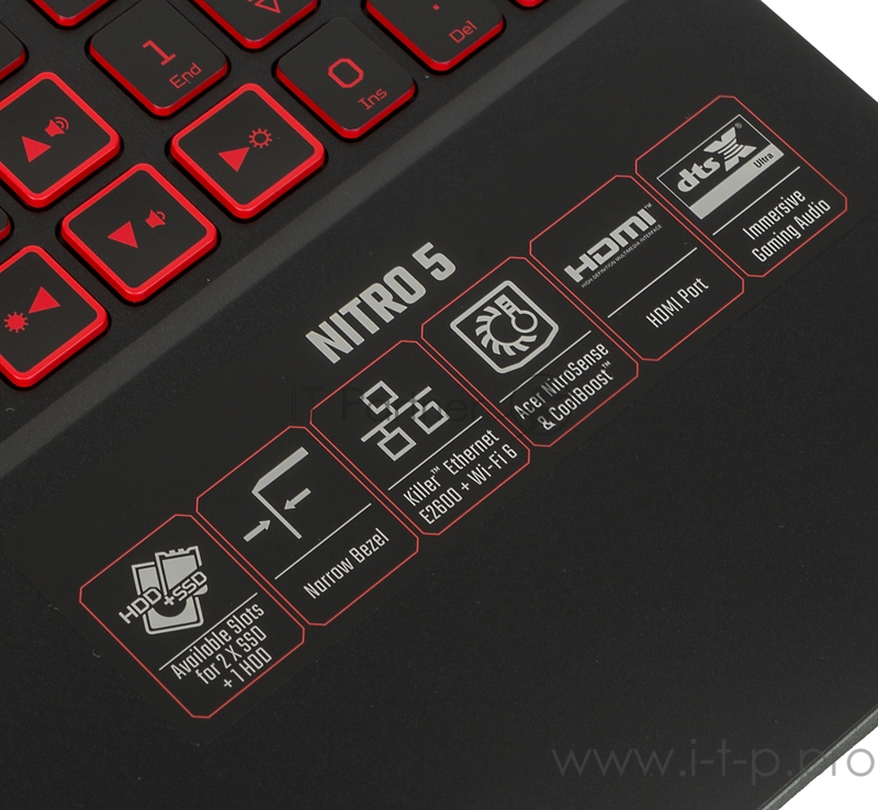 Ноутбук Acer Aspire AN515-55-547E 15.6 FHD, Intel Core i5-10300H, 8Gb, 512Gb SSD, noODD, Nvidia GTX1650Ti 4GB DDR6, wo