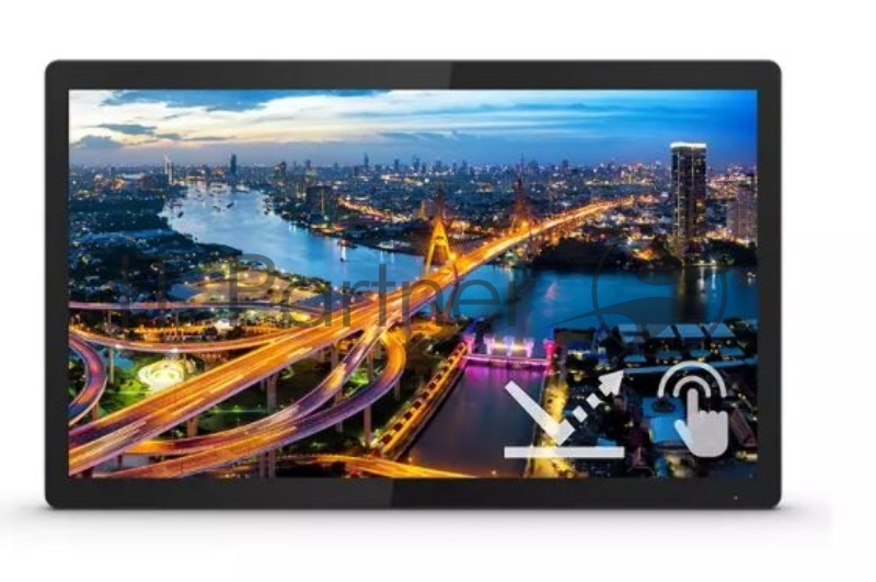 МОНИТОР 21.5 PHILIPS 222B1TFL/00 Black (IPS, Multi-Touch, 1920x1080, 75Hz, 4 ms, 178°/178°, 400 cd/m, 50M:1, +DVI, +HDM