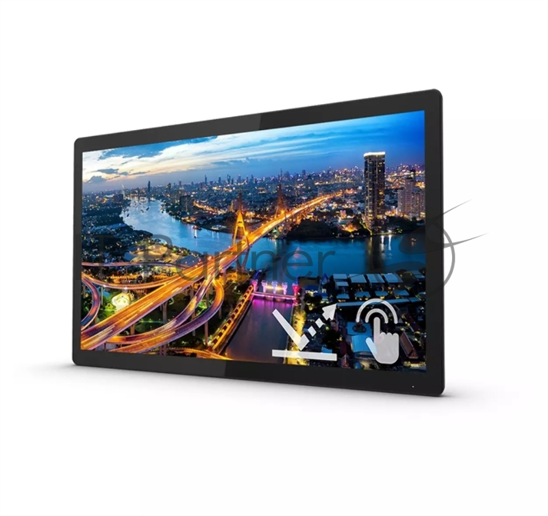 МОНИТОР 21.5 PHILIPS 222B1TFL/00 Black (IPS, Multi-Touch, 1920x1080, 75Hz, 4 ms, 178°/178°, 400 cd/m, 50M:1, +DVI, +HDM