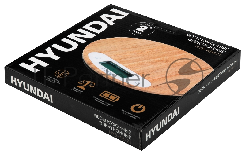 Весы кухонные электронные Hyundai HYS-KB421 макс.вес:5кг бамбук