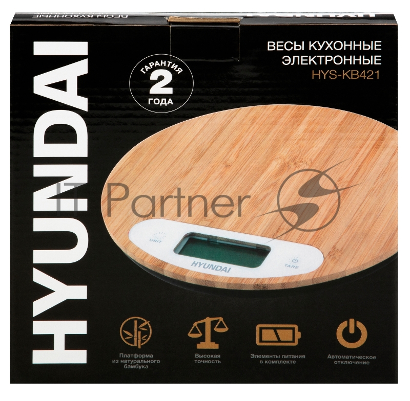 Весы кухонные электронные Hyundai HYS-KB421 макс.вес:5кг бамбук