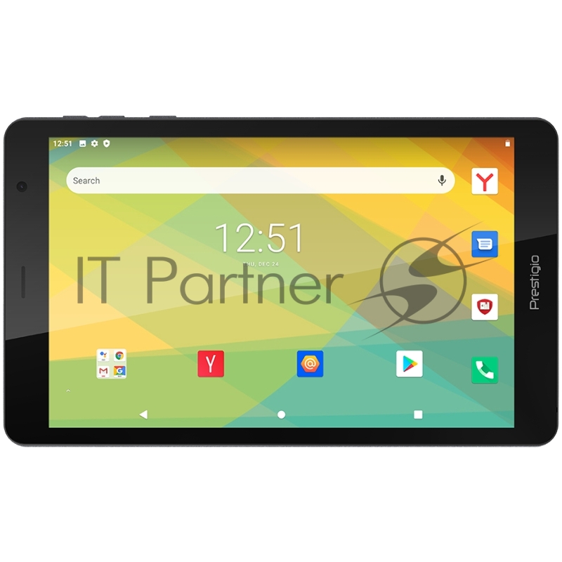 Планшет Prestigio Node A8, 8 (800*1280) IPS, Android 10 (Go edition), up to 1.3GHz Quad Core Spreadtrum SC7731e CPU, 1GB + 32GB, BT 4.2 Low energy, WiFi 802.11 b/g/n, 0.3MP front cam + 2.0MP rear cam, Micro USB, microSD card slot, Single SIM, have ca