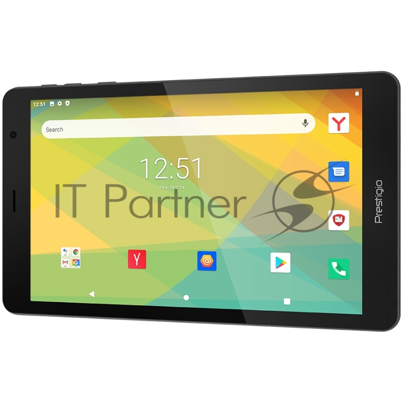 Планшет Prestigio Node A8, 8 (800*1280) IPS, Android 10 (Go edition), up to 1.3GHz Quad Core Spreadtrum SC7731e CPU, 1GB + 32GB, BT 4.2 Low energy, WiFi 802.11 b/g/n, 0.3MP front cam + 2.0MP rear cam, Micro USB, microSD card slot, Single SIM, have ca