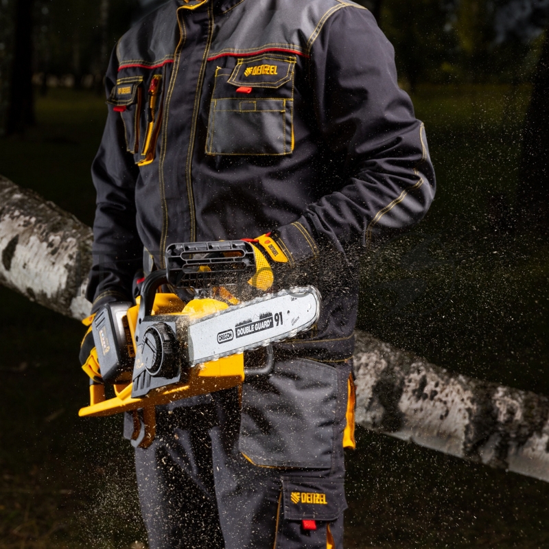 Цепная пила аккумуляторная бесщет. DENZEL RCS400-36, Li-ion, 36 В, 4 Ач, шина 400 мм/ 58610