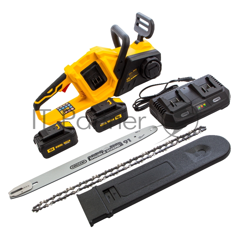 Цепная пила аккумуляторная бесщет. DENZEL RCS400-36, Li-ion, 36 В, 4 Ач, шина 400 мм/ 58610