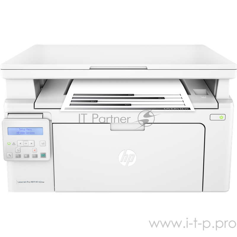 МФУ HP LaserJet Pro MFP M132nw A4, лазерный, принтер + сканер + копир, ЖК, белый (USB2.0, LAN, WiFi)