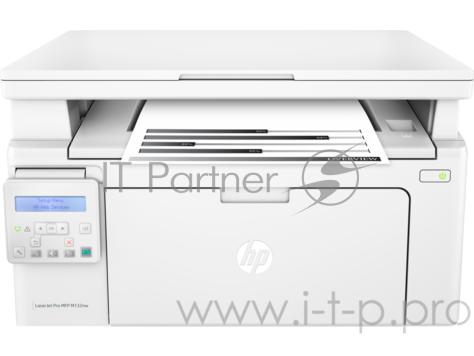 МФУ HP LaserJet Pro MFP M132nw A4, лазерный, принтер + сканер + копир, ЖК, белый (USB2.0, LAN, WiFi)