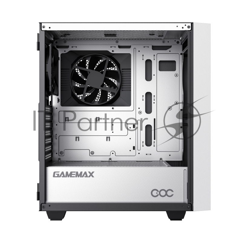 Корпус GameMax Brufen C3 WB без БП, MidiT, ATX, Бело-гол, Зак. стекл., USB 3.0, 1*120 1*140мм вент.