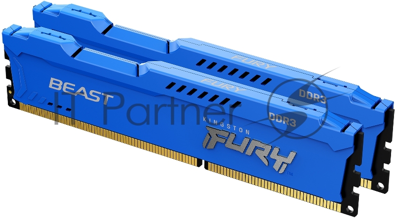 Модуль памяти Kingston DRAM 8GB 1600MHz DDR3 CL10 DIMM (Kit of 2) FURY Beast Blue EAN: 740617318180