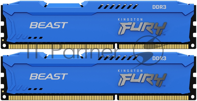 Модуль памяти Kingston DRAM 8GB 1866MHz DDR3 CL10 DIMM (Kit of 2) FURY Beast Blue EAN: 740617318050
