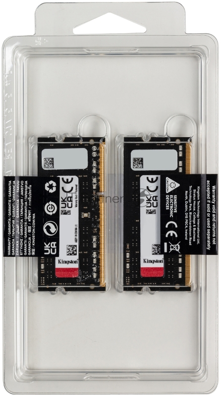 Модуль памяти Kingston DRAM 8GB 1866MHz DDR3L CL11 SODIMM (Kit of 2) 1.35V FURY Impact EAN: 740617317909