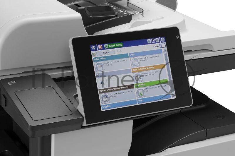 МФУ HP LaserJet Enterprise MFP M725dn A3, лазерный, принтер + сканер + копир, ЖК 8.0, бело-серый (USB2.0, LAN)