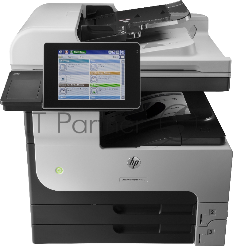 МФУ HP LaserJet Enterprise MFP M725dn A3, лазерный, принтер + сканер + копир, ЖК 8.0, бело-серый (USB2.0, LAN)
