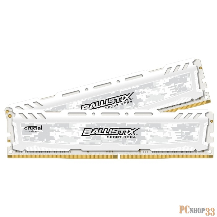 Модуль памяти Crucial DDR4 DIMM 16GB Kit 2x8Gb BLS2C8G4D26BFSC {PC4-21300, 2666MHz, CL16, Ballistix}
