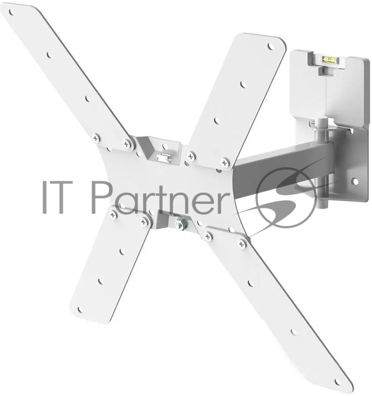 Кронштейн HOLDER LCDS-5520-W белый 32”-55” (81-140 см), Нагрузка 45 кг, Угол наклона – 20°+20°, Угол поворота - 120° , Расстояние от стены 65-310 мм