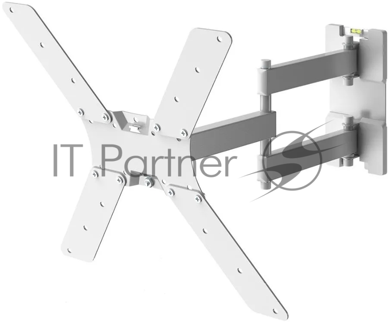 Кронштейн HOLDER LCDS-5566-W белый 32”-55” (81-140 см), Нагрузка 45 кг, Угол наклона – 20°+20°, Угол поворота - 350° , Расстояние от стены 70-540 мм