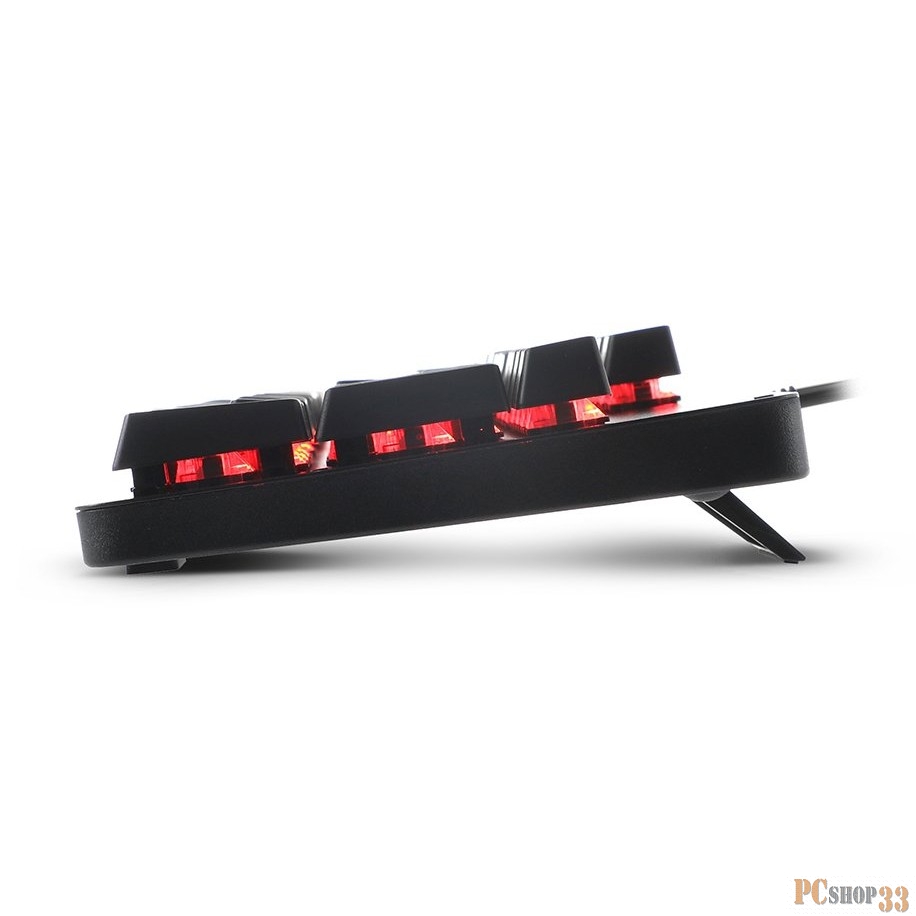 Клавиатура CBR KB 890 Armor, механическая игровая, USB, 104 кл., свитчи Outemu Blue, Anti-Ghosting, N-key rollover, RGB LED, 60 млн. наж., прорезин. ножки, корп. металл, подст. под запястье, каб. 1,8м