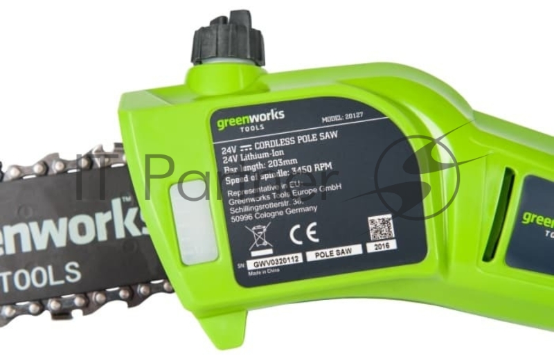 Высоторез/Сучкорез аккумуляторный (2000107) GreenWorks G-24 G24PS20, 24V, 20 см, без АКБ и ЗУ