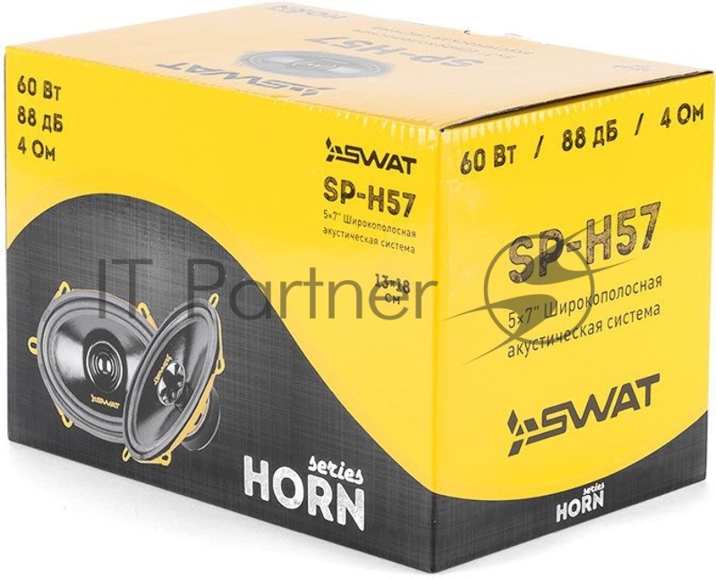 Swat SP-H57 Акустика автомобильнаяSWAT SP-H57/ 5*7 (13*18 см.), широкополосная акустика 70/280 Вт./