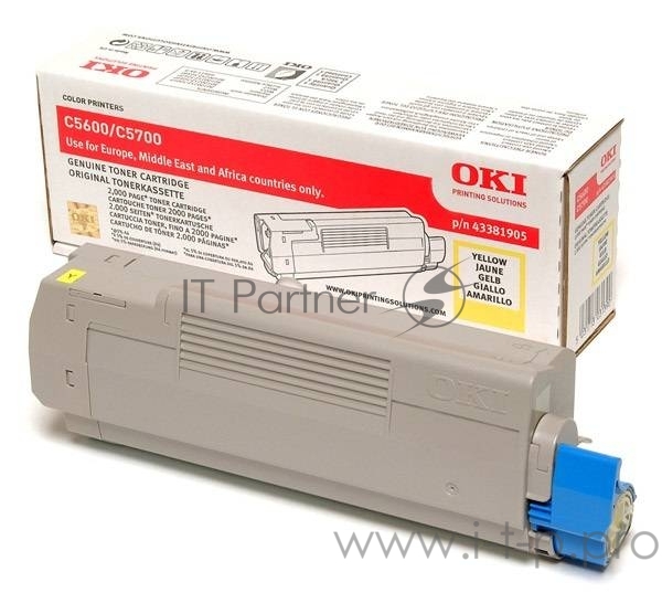 Тонер-картридж Oki C5600/5700 2K (yellow)