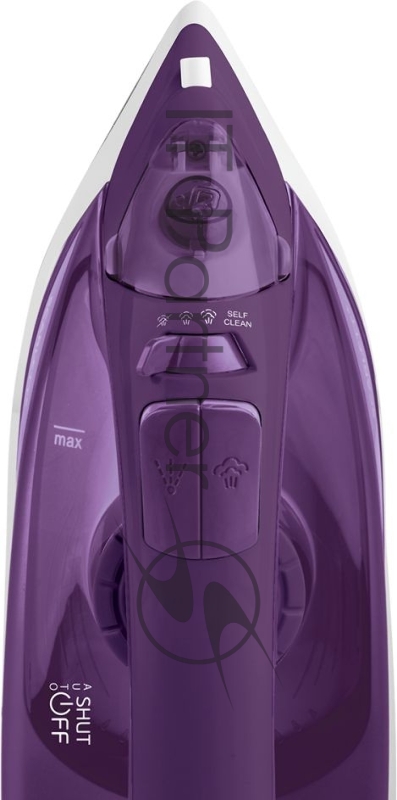 Утюг Scarlett SC-SI30K51 (фиолетовый) Мощность, Вт: 2200 Световой индикатор работы: Да Регулируемый пар до г/мин: 60 Паровой удар до г/мин: 120 Резервуар для воды, мл: 250 Функция разбрызгивания воды: Да Терморегулятор: Да Вертикальное отпаривание: