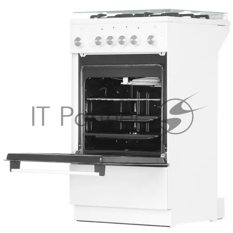 Газовая плита De Luxe 5040.40г(кр)чр 016 кофе с молоком Типоразмер 50*50см, эл. розжиг в ручке, терморегулятор, система газ-контроль рабочего стола и духового шкафа, газовый гриль, вертел с электр. приводом, таймер, подсветка, чугунная решётка