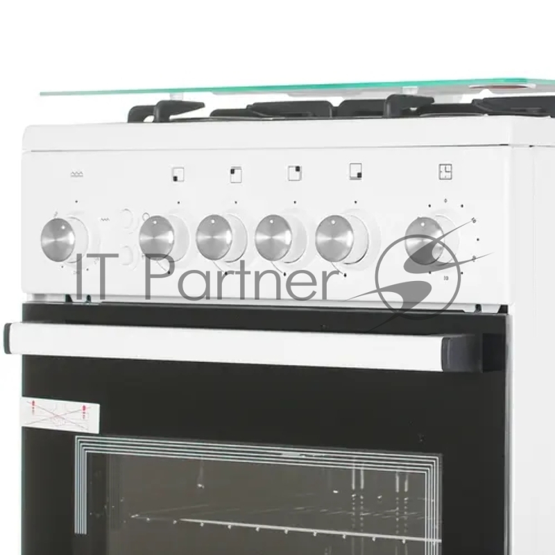 Газовая плита De Luxe 5040.40г(кр)чр 016 кофе с молоком Типоразмер 50*50см, эл. розжиг в ручке, терморегулятор, система газ-контроль рабочего стола и духового шкафа, газовый гриль, вертел с электр. приводом, таймер, подсветка, чугунная решётка