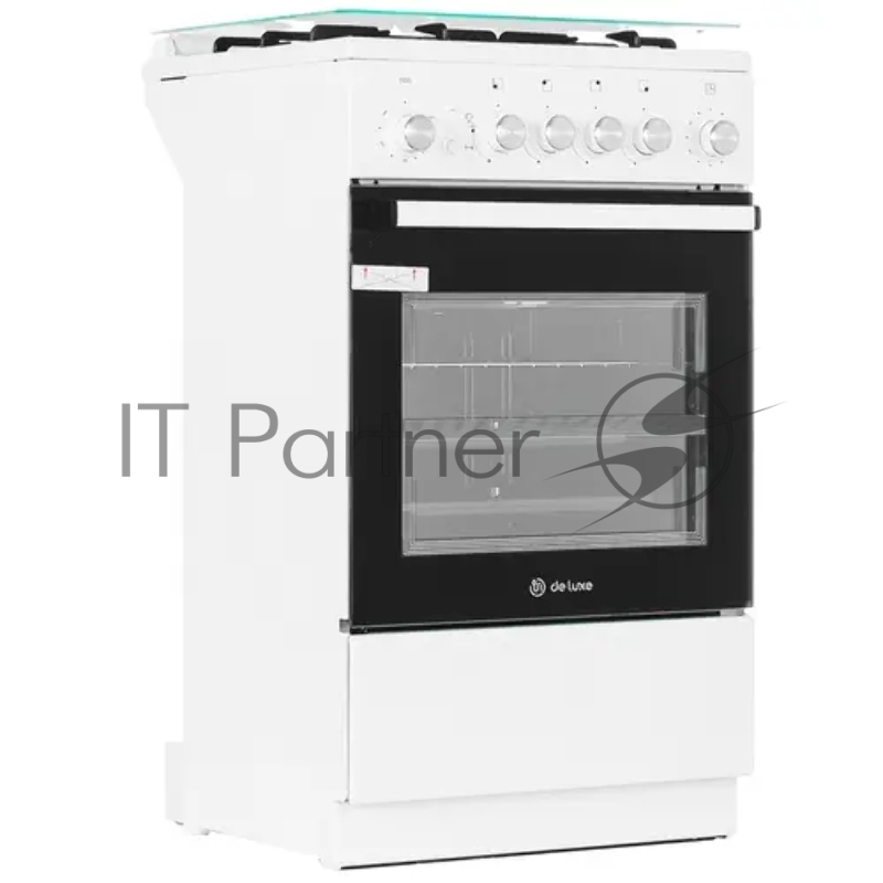 Газовая плита De Luxe 5040.40г(кр)чр 016 кофе с молоком Типоразмер 50*50см, эл. розжиг в ручке, терморегулятор, система газ-контроль рабочего стола и духового шкафа, газовый гриль, вертел с электр. приводом, таймер, подсветка, чугунная решётка