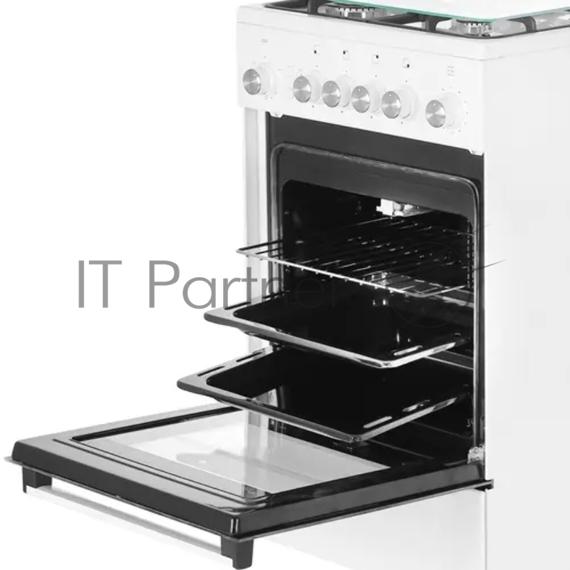 Газовая плита De Luxe 5040.40г(кр)чр 016 кофе с молоком Типоразмер 50*50см, эл. розжиг в ручке, терморегулятор, система газ-контроль рабочего стола и духового шкафа, газовый гриль, вертел с электр. приводом, таймер, подсветка, чугунная решётка