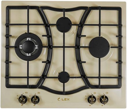 Газовая варочная поверхность Lex GVE 643C IV слоновая кость