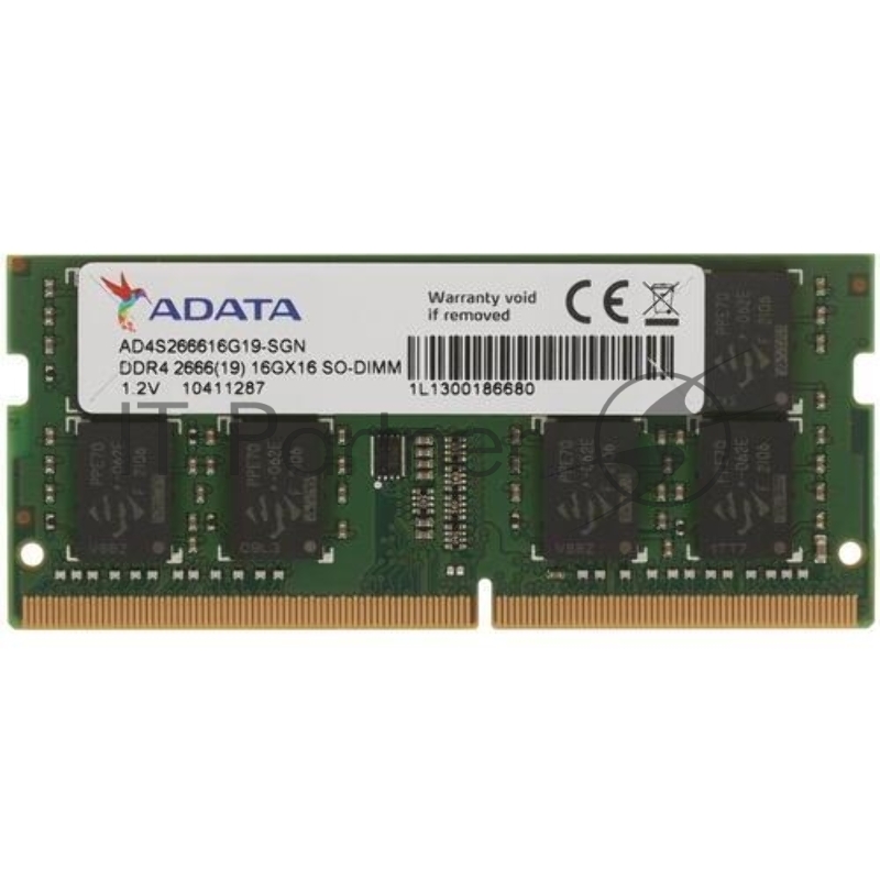 Модуль памяти для ноутбука SODIMM 16GB PC21300 DDR4 SO AD4S266616G19-SGN ADATA