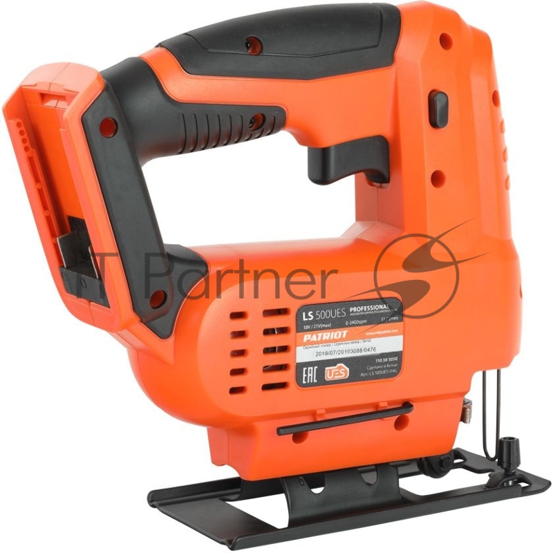 Лобзик Аккумуляторный PATRIOT LS 500UES. 0-2400об/мин. Дерево/железо: 51мм/2мм, Маятниковый ход: 4позиции.